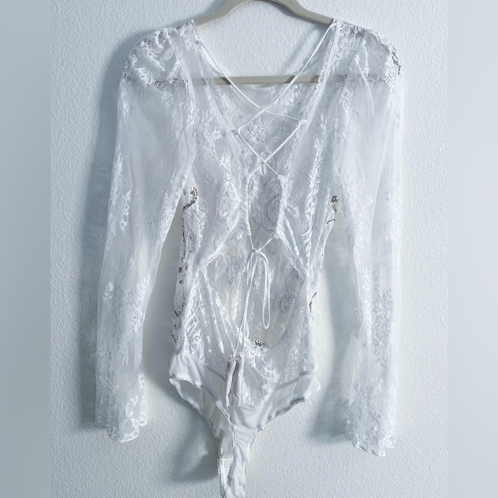 NWOT Free People Intimately Ready To Party Top in Ivory Size Small - Picture 4 of 8